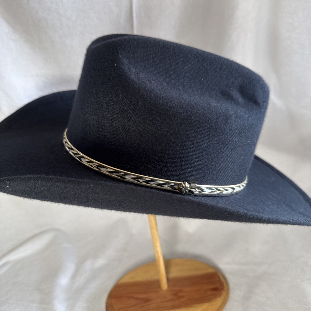 Cody James Wool Felt Cowboy Hat Unisex CJ Kid 16 Black Decorative Band Western
